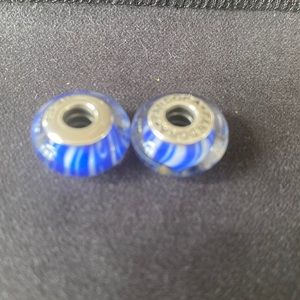 Pandora opalescent blue charms